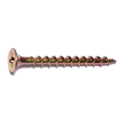 

#6 x 1-5/8 Zinc Plated Steel Coarse Thread Phillips Bugle Head All Purpose Screws MMSBS-037