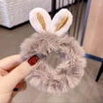 thumbnail image 1 of Furry Hair Rings Elastic Hair Band Rope Hair Tie  Ear Fuzzy Furry Hair Rings Cute Ponytail Holder Elastic Hair Band Rope Hair Accessories For Women GirlsBrown, 1 of 1