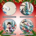 thumbnail image 4 of Snowman Theme Christmas Banner Colorful Scarves Winter Backdrop Festive Atmosphere Smiling Characters Holiday Display for Christmas Party Winter Celebration Family Gathering, 4 of 9