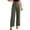 Army Green, variant on Women's High Waist Straight Leg Dress Pants Office Work Business Relaxed Fit Commuter Casual Trousers