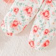 thumbnail image 6 of NOLDARES Newborn Baby Girls Clothes Infant Fall Winter 3pcs Outfits Long Sleeve Ribbed Romper Floral Pants Headband Sets,Pink,0-3 M, 6 of 9