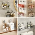 thumbnail image 6 of No Drill Bathroom Organizer with Strong Suction Cups,Heavy Duty Shower Organizer Holds,Bathroom Suction Storage Box,Wall Mounted Suctions Cups Bathroom Storages Rack Shelf for Shampoo,Soap,Toothbrush, 6 of 9
