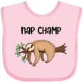 thumbnail image 3 of Inktastic Nap Champ Cute Sleeping Sloth Boys or Girls Baby Bib, 3 of 4