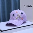 thumbnail image 2 of LINLIN Bling Baseball Cap, Baseball Cap Bling Baseball Cap Hat for Women Adjustable Summer Hats Fashionable Trucker Hats, 2 of 3