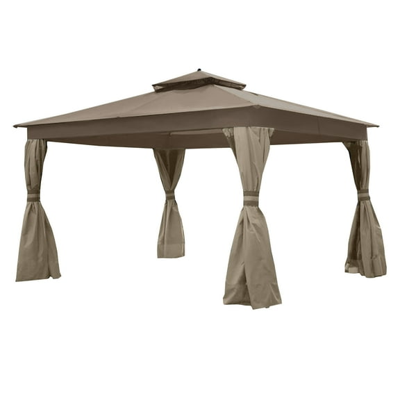 Garden Winds Replacement Canopy Top Cover for the Allen and Roth Finial Gazebo - Nutmeg