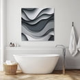 thumbnail image 5 of Wall Art Prints, Black Gray Ombre Framed Canvas Prints for Bedroom Living Room Bathroom Office, Modern Abstract Moire Art Geometric Gallery Wrap Wall Art Poster for Gifts Home Decor 24"x24", 5 of 9