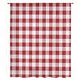 thumbnail image 2 of Farmhouse Red Plaid Sheer Curtains 63 Inches Long, Rustic Red White Checkered Light Filering Curtains, Breathable Simi Curtain Privacy Drapes for Living Room Bedroom Lightweight Window Treatment, 2 of 9