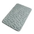 thumbnail image 1 of Yingyy Embossed Bath Mat Quick-Drying Solid Color Shower Absorbent Bathroom Rug Large Kitchen Washroom Door Bathmat Kids Safety Gray 45x70cm, 1 of 8