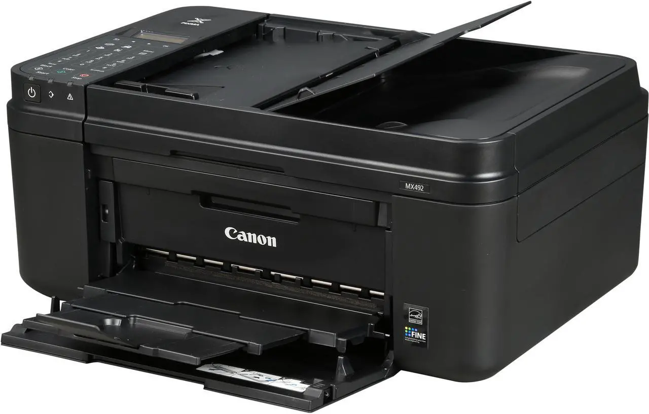 Restored Canon PIXMA MX492 Black Wireless All-In-One Inkjet