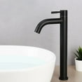 thumbnail image 4 of 304 Stainless Steel Black Single Cold Sink Faucet Bathroom Counter Basin Faucet, 4 of 8