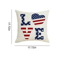 thumbnail image 3 of Lilgiuy 4th of July Pillow Covers, Patriotic American Flag Stars Independence Day Throw Pillow Covers Seasonal Holiday Throw Pillow Cases Holiday Gifts 18x18 Inch, 3 of 5