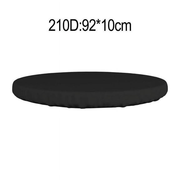Weather Resistant Round Table Cover for Outdoor Furniture 92x10cm Black