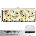 thumbnail image 5 of Kitchen Rugs Sets Of 2,White Green Leaf Flower Sunflower Pattern Anti Fatigue Kitchen Mat Rugs Non Slip Washable,Decorative Kitchen Floor Mats for Kitchen,Sink,Laundry,17"x47"+17"x47", 5 of 5