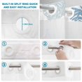 thumbnail image 4 of No Hook Shower Curtain, Blue Grey Coastal Shower Curtains for Bathroom with See Through Top Window, Nautical Shell Starfish Coral Summer Beach Waterproof & Washable Bath Curtain Standard 72"x72", 4 of 9