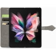 thumbnail image 4 of Case for Samsung Galaxy Z Fold 5 Case Wallet Leather Flip Magnetic Closure Shockproof Protective Phone Case with Card Slots and Kickstand Case for Samsung Galaxy Z Fold 5. Mandala Gray, 4 of 16