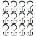 thumbnail image 4 of Utopia Alley Shower Hooks - Double Shower Curtain Rings for Bathroom - Rust Resistant Shower Curtain Hooks for Shower Curtain or Liner - Flat Double Shower Curtain Hooks - Set of 12, Matte Black, 4 of 10