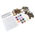 thumbnail image 2 of Molde de joyería, bandeja de base colgante de metal, polvo de brillo, molde de silicona, conjunto de herramientas para hacer colgantes de joyería Ecomeon no, 2 of 6