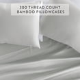 thumbnail image 2 of Noble Linens 2 Piece Rayon From Bamboo Pillowcase Set, Light Gray, King, 2 of 5