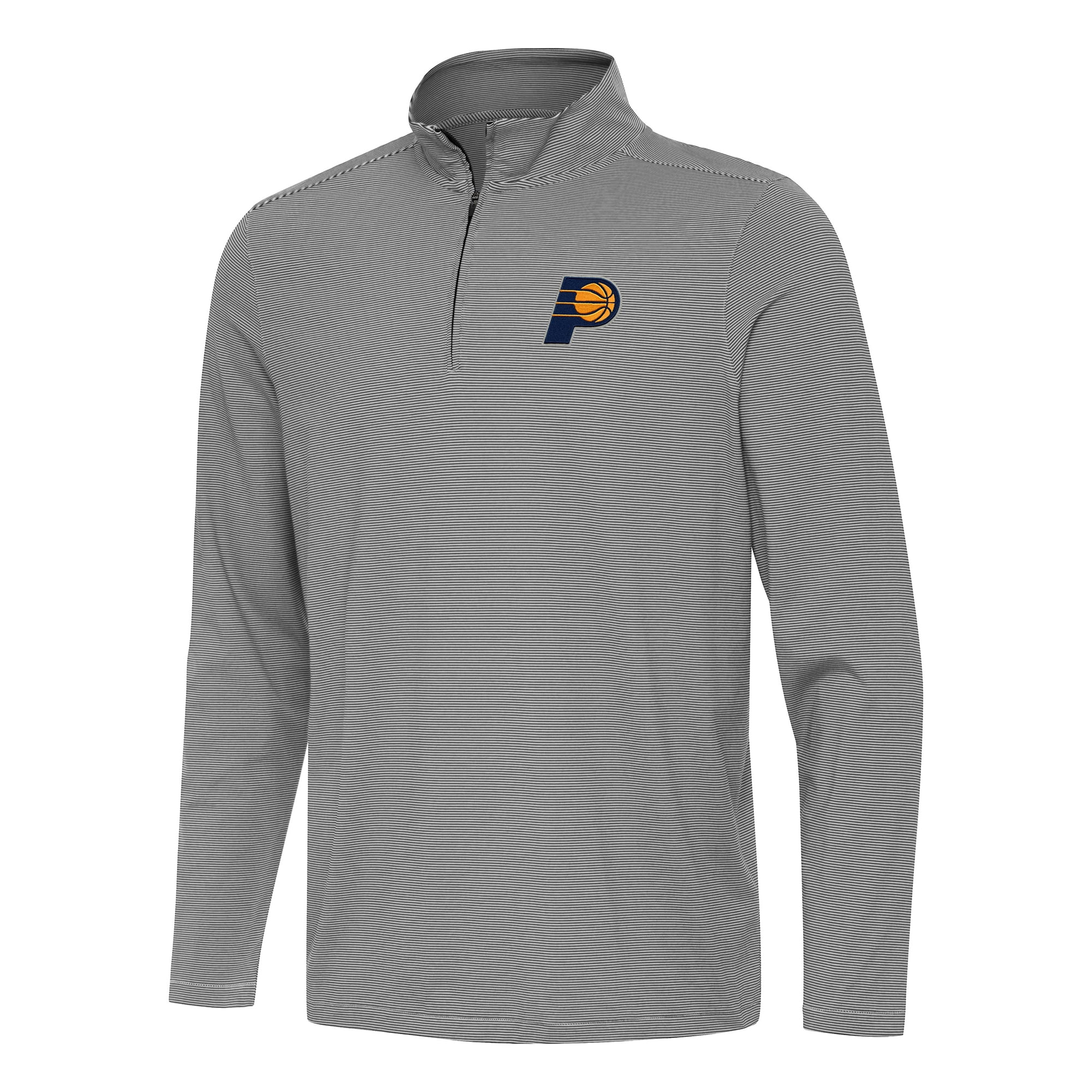 Men's Antigua Black Indiana Pacers Twine Quarter-Zip Top