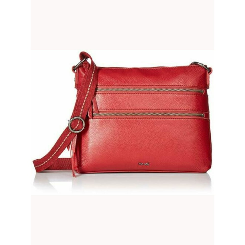 The Sak - The Sak Red Leather Satchel Handbag - Walmart.com - Walmart.com