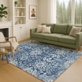 thumbnail image 6 of Addison Rugs Chantille Indoor/Outdoor Traditional Damask Navy Machine Washable Rectangle Rug, 10' x 14', 6 of 8