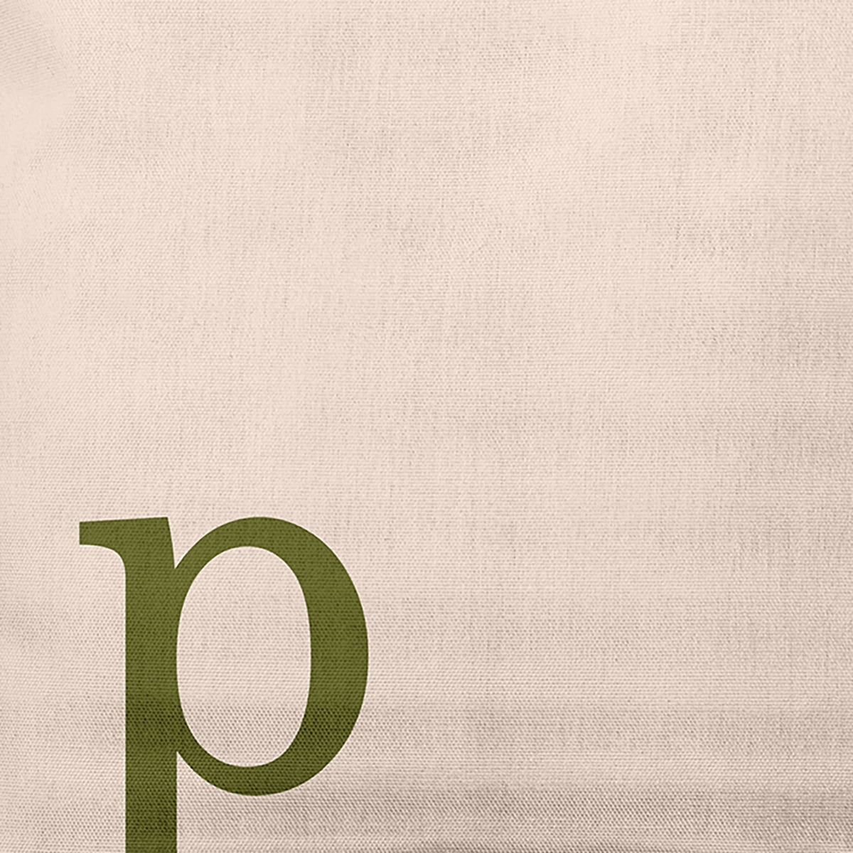 Simply Daisy 18" x 18" Modern Monogram Decorative Throw Pillow, Olive