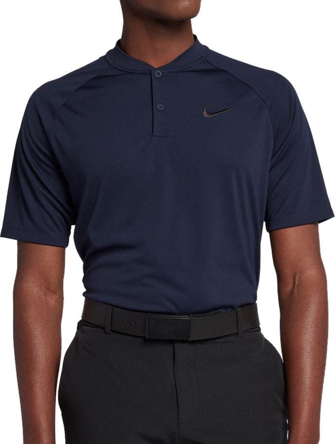 nike men's dry momentum blade collar golf polo