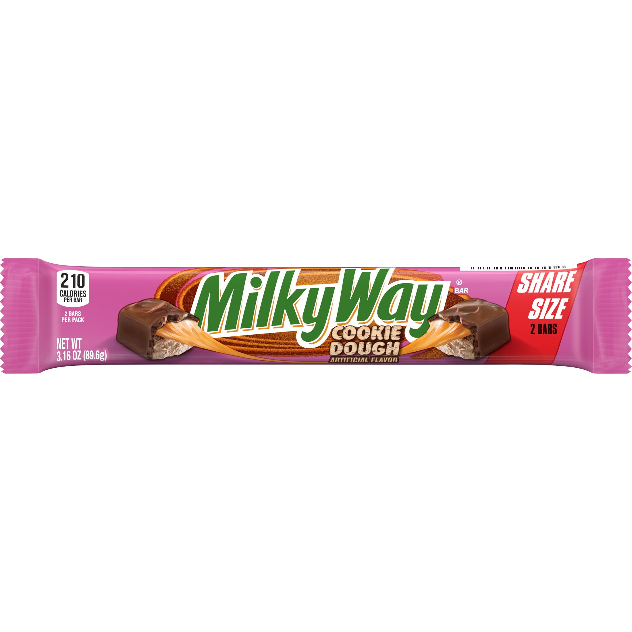 (6 pack) Milky Way Cookie Dough Milk Chocolate Bar, Share Size - 3.16 oz