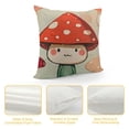 thumbnail image 4 of Qinduosi Cute Cartoon Mushroom Pillow Zipper Square Pillowcase Novel Decorative Pillowcase Sitting Room Cushion Sofa Cushion White, 4 of 5