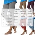 thumbnail image 3 of Khunlpohl Womens Capris Pants Elastic Waist Lace Casual Leggings Bottoms Fashion Solid Color Capri Pant, 3 of 7