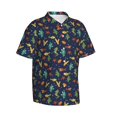thumbnail image 2 of Easygdp Shells and Seaweed Men's Hawaiian Shirts Print Lapel Short Sleeve for Beach, vacation, party, casual occasions - XX-Large, 2 of 9