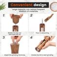 thumbnail image 5 of 2 PCS Acacia Wooden Salt and Pepper Grinder Set 7.87 Inch Refillable Salt and Pepper Shakers with Clear View Window Ceramic Grinder, Adjustable Coarseness Tray + Cleaning Brush + Wooden Spoon, 5 of 14