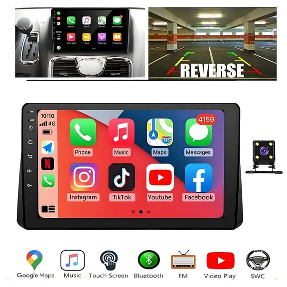 Eforcase For Dodge Grand Caravan 2011-2020 9" Android 13 Carplay Car Stereo Radio GPS with FM/RDS,SWC AUX-in,Dual USB AHD Backup