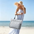 thumbnail image 4 of ZPurple Beach Bag, Waterproof Sandproof Beach Tote Bag, 35L Large Capacity Foldable Travel Hand Bag for Women, 4 of 8