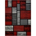 thumbnail image 2 of HR HANDCRAFT RUGS HR Square Pattern Area Rug Geometric Pattern Modern Red - 7'5" x 10'5", 2 of 7