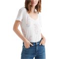 thumbnail image 1 of Camiseta básica Paisley Floral Lucky Brand para Mujer Blanco X-Large, 1 of 1