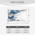thumbnail image 4 of Picia Blue Flying Butterflies Pattern Plush Pillow Case – Soft and Cozy Cushion Cover, Hypoallergenic Throw Pillow Case for Home Decor-14"x20", 4 of 6