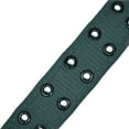thumbnail image 5 of Men's Women's Double Grommet 2 Hole Belts Canvas Web Solid Casual Belt Gray Size XL, 5 of 5