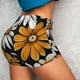thumbnail image 4 of Fotbe Yellow White Daisy Pattern Shorts Sin Costuras – Shorts Deportivos de Cintura Alta para Mujer, Elásticos para Gimnasio, Yoga, Running o Ciclismo-X-Large, 4 of 8