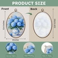 thumbnail image 2 of Oval Framed Wall Art Hydrangea Blue White Vintage Hydrangea Flowers Rustic Farmhouse Canvas Wall Art Oval Vintage Wall Decor Prints Hanging Decor for Home Bedroom Living Room Office 8"x11.4", 2 of 7