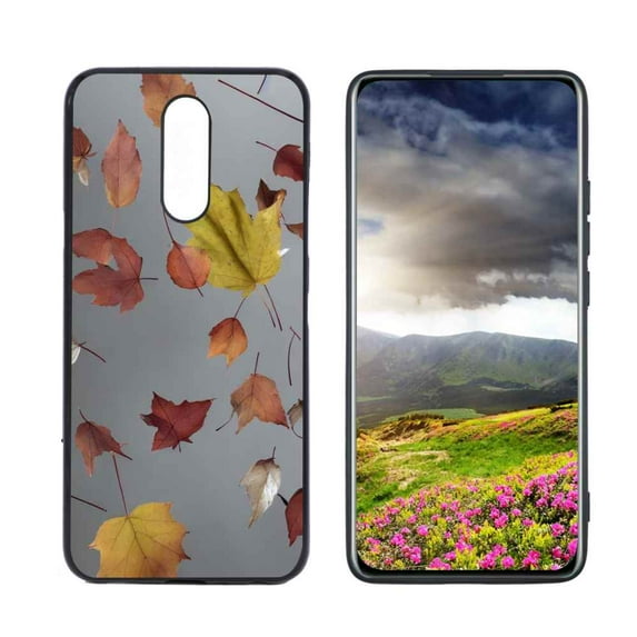 Compatible with LG Solo LTE Phone Case, Leaves-53 Case Men Women, Flexible Silicone Shockproof Case for LG Solo LTE