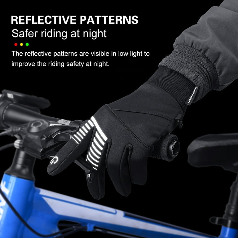 kyncilor Cycling Gloves Waterproof Touchscreen Gloves Winter Warm Gloves  Windproof -slip Sports Thermal Gloves for Cycling Driving Running Hiking