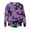 Purple, variant on Women Tops Long Sleeve Sweatshirt Casual Crewneck Loose Fit Pullover Fleece Tops, Animal Print Design for Unique Fashion Statement,Blue,L