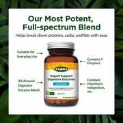 Flora Urgent Support Digestive Enzymes - Digestion Support Supplement - Aids Bloating & Nutrient Absorption - Features 9 Enzymes - Gluten-Free & Non-GMO - 60 Vegetarian Capsules