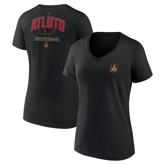 Women's Black Atlanta United FC Team Hometown Collection V-Neck T-Shirt