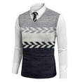 thumbnail image 2 of Zimjoy Gray Sweater Vest for Men Casual V-Neck Fair Isle Knitted Sweater Vest Big and Tall Sleeveless Men Sweater Western Boho Spring Sweater Vests, Light Gray L, 2 of 5