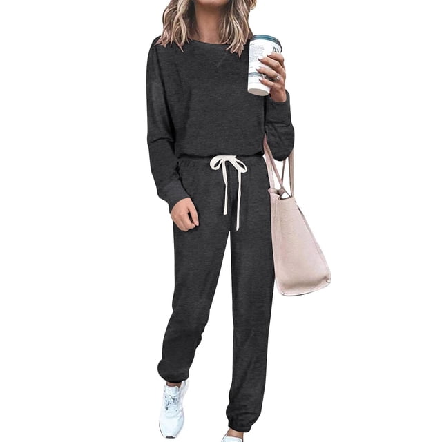 Conjunto de Jogger de Manga Larga para Mujer PRETTYGARDEN XL