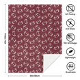 thumbnail image 5 of Football Outline Red Pattern Soft Sherpa Fleece Throw Blanket, Warm Cozy Plush Blanket for Sofa Bed Couch, All Season, 30"x40", 5 of 5