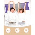 thumbnail image 4 of Purple Grey Ombre Pillow Cases Body Size, Smooth Satin Pillowcase for Hair and Skin, Modern Gradient Abstract Art Decorative Cooling Bed Pillow Covers with Zipper, 20x54 Inches, 4 of 5