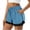 Blue, variant on Women's 2-in-1 Running Shorts with Anti-Chafing Liner Quick Dry Drawstring Elastic Waist Loose Fit Athletic Yoga Workout Shorts,Hot Pink_M